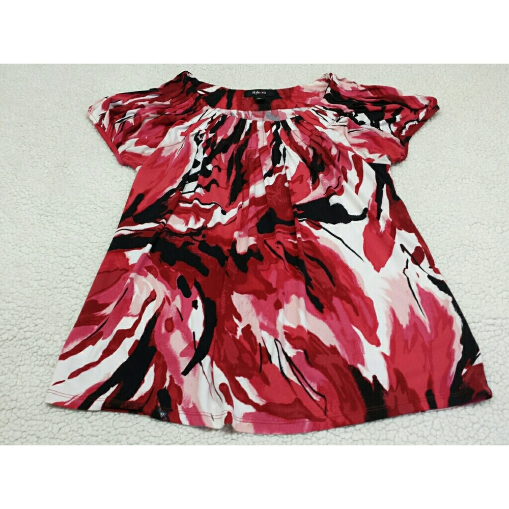 STYLE & CO. MULTI COLOR BLOUSE SIZE  L